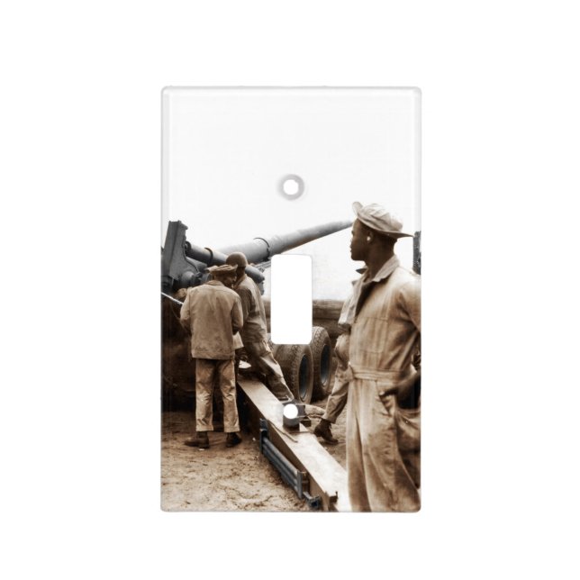 African American Artillerymen WWII Light Switch Cover (Front)