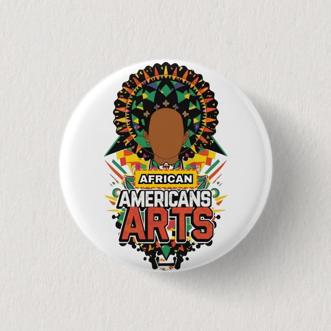 African American Arts Button (Front)