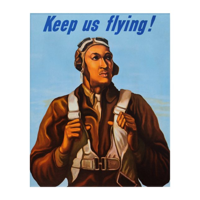African American Aviators Fighter Pilots of WW2  Acrylic Print (Front)