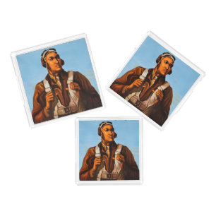 African American Aviators Fighter Pilots of WW2  Acrylic Tray