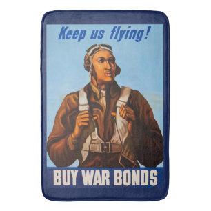 African American Aviators Fighter Pilots of WW2  Bath Mat