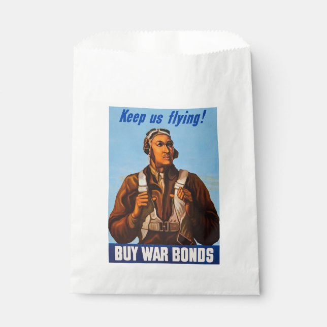 African American Aviators Fighter Pilots of WW2  Favor Bag (Front)