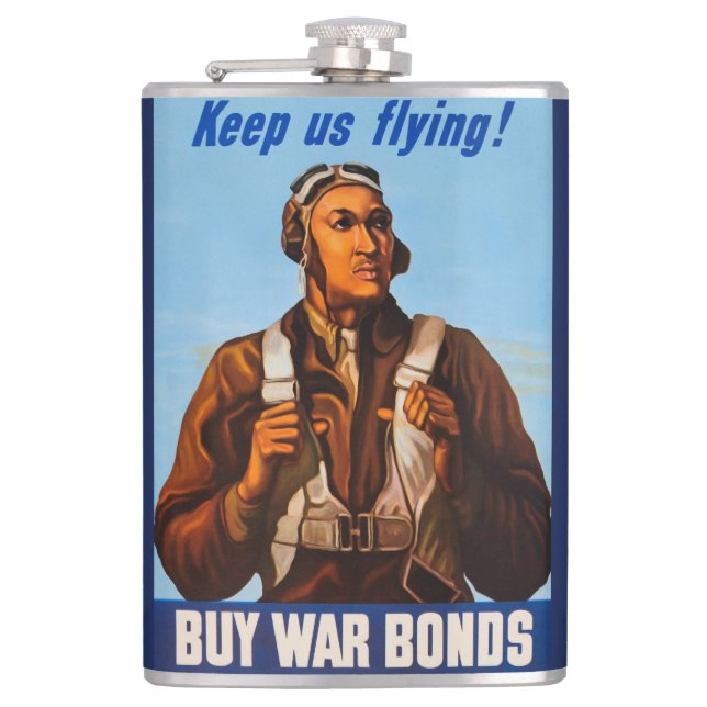 African American Aviators Fighter Pilots of WW2  Flask (Front)