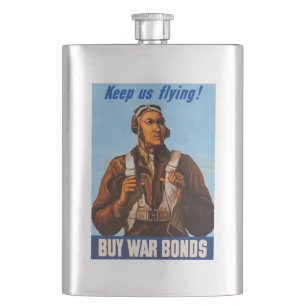 African American Aviators Fighter Pilots of WW2 Flask