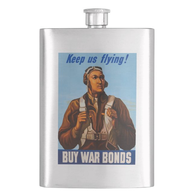 African American Aviators Fighter Pilots of WW2  Flask (Front)
