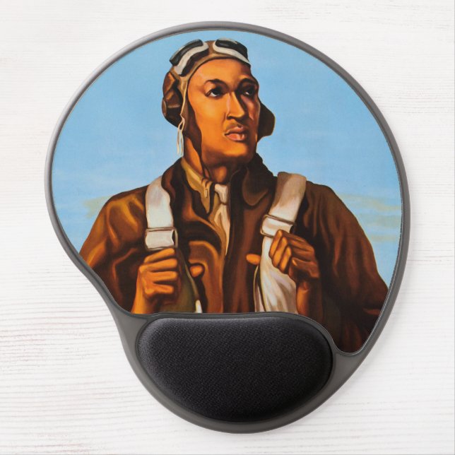 African American Aviators Fighter Pilots of WW2  Gel Mouse Pad (Front)