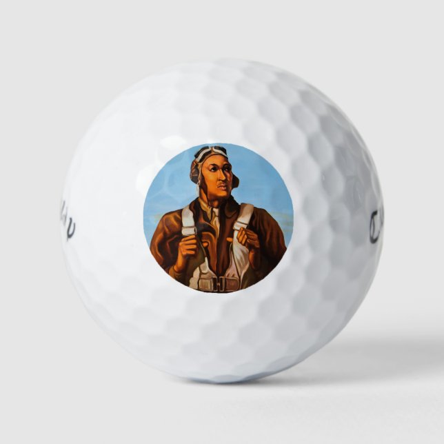 African American Aviators Fighter Pilots of WW2  Golf Balls (Front)