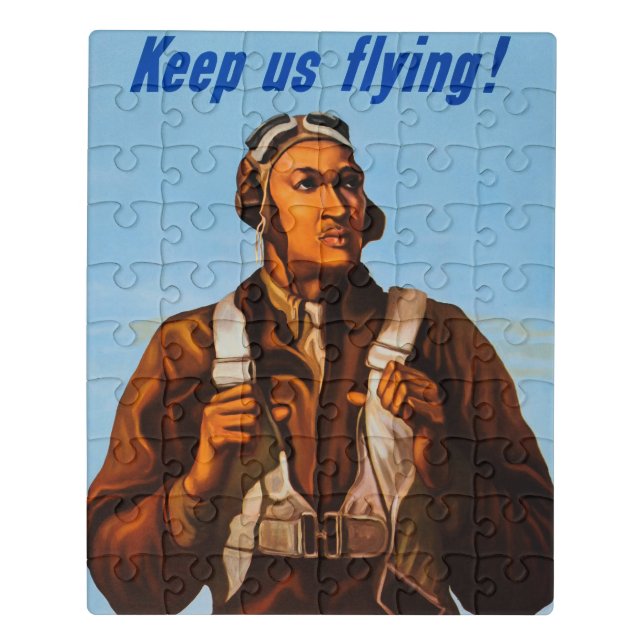 African American Aviators Fighter Pilots of WW2  Jigsaw Puzzle (Puzzle Vertical)