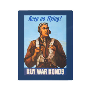 African American Aviators Fighter Pilots of WW2  Metal Print