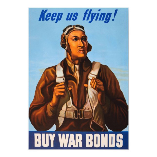 African American Aviators Fighter Pilots of WW2  Photo Print (Front)