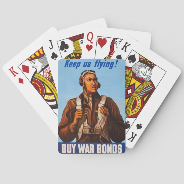 African American Aviators Fighter Pilots of WW2  Poker Cards (Back)