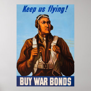 African American Aviators Fighter Pilots of WW2  Poster