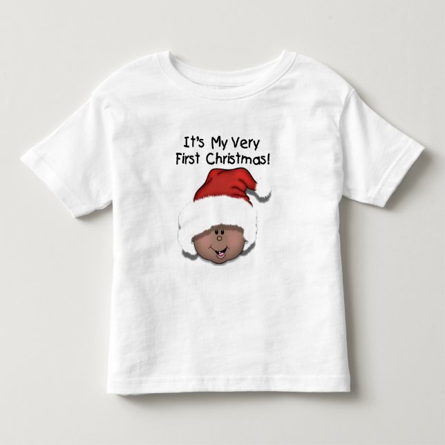 African American Baby 1st Christmas Toddler T-shirt (Front)