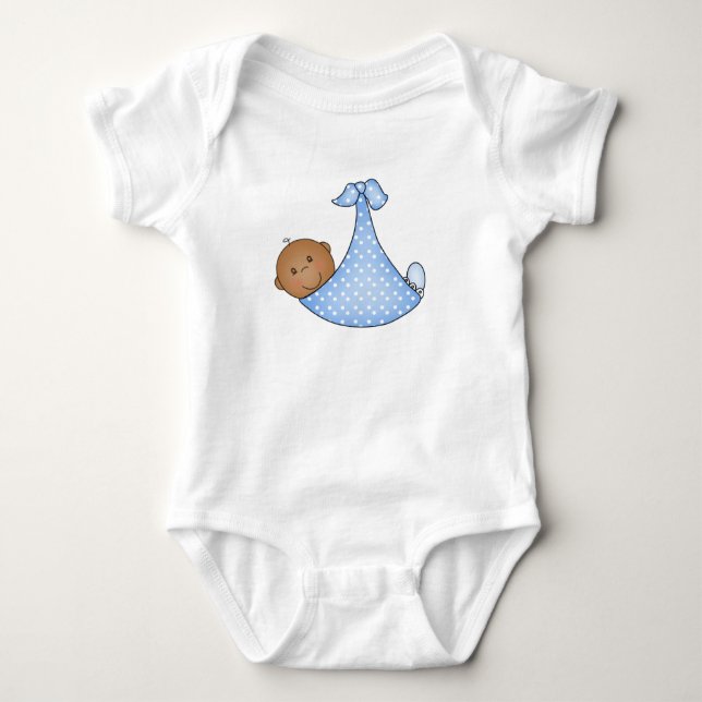 African American Baby Boy Baby Bodysuit (Front)