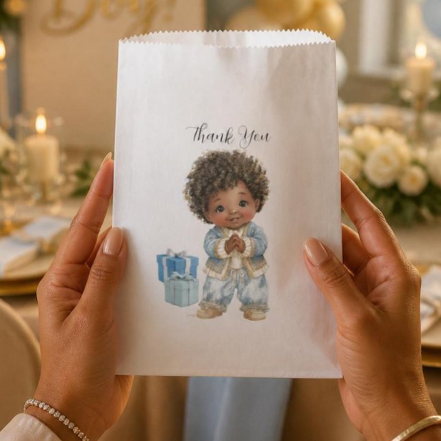 African American Baby Boy Favor Bag (Creator Uploaded)