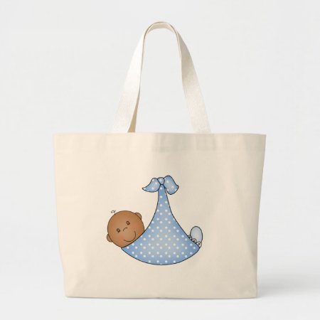 African American Baby Boy Large Tote Bag