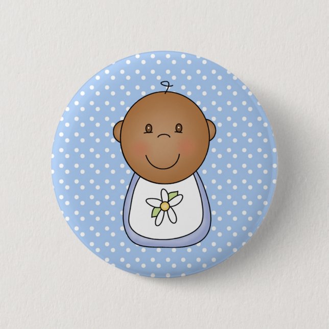 African American Baby Boy   Pinback Button (Front)