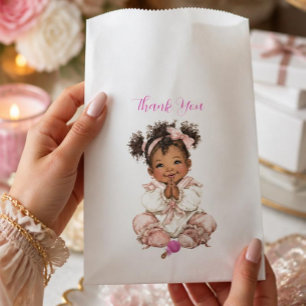 African American Baby Girl Favor Bag