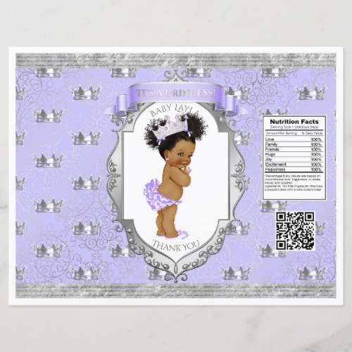 African American Baby Girl Lavender Chip Bag