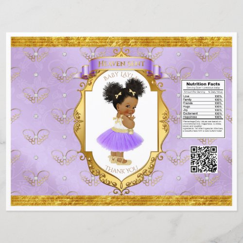 African American Baby Girl Lavender Chip Bag