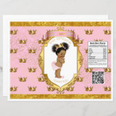 African American Baby Girl Pink Gold Chip Bag (Front/Back)