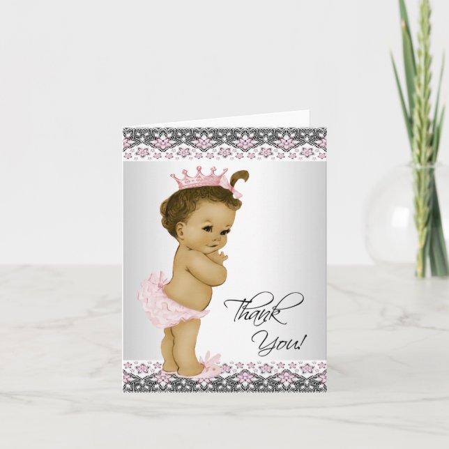 African American Baby Girl Thank You (Front)