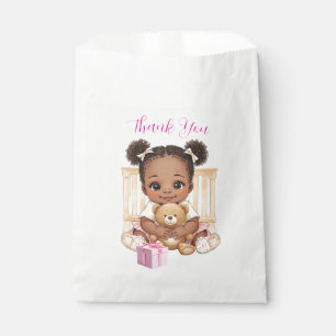 African American Baby Girl Thank You Favor Bag