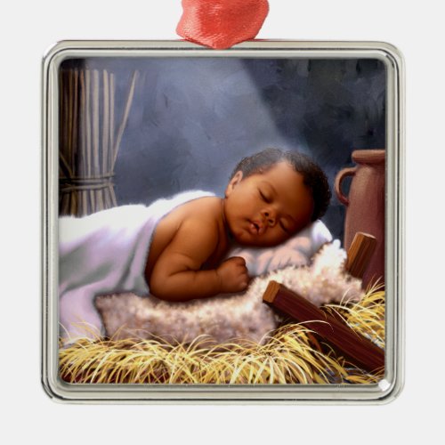 African American Baby Jesus Christmas Ornaments
