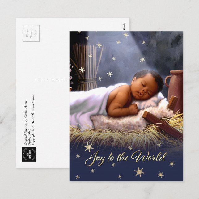African American Baby Jesus Christmas Postcards (Front/Back)