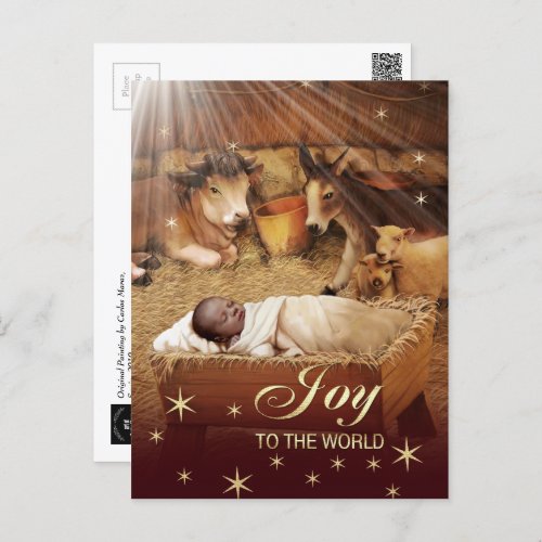 African American Baby Jesus Christmas Postcards