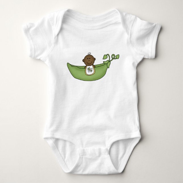 African American Baby Pea Pod Baby Bodysuit (Front)
