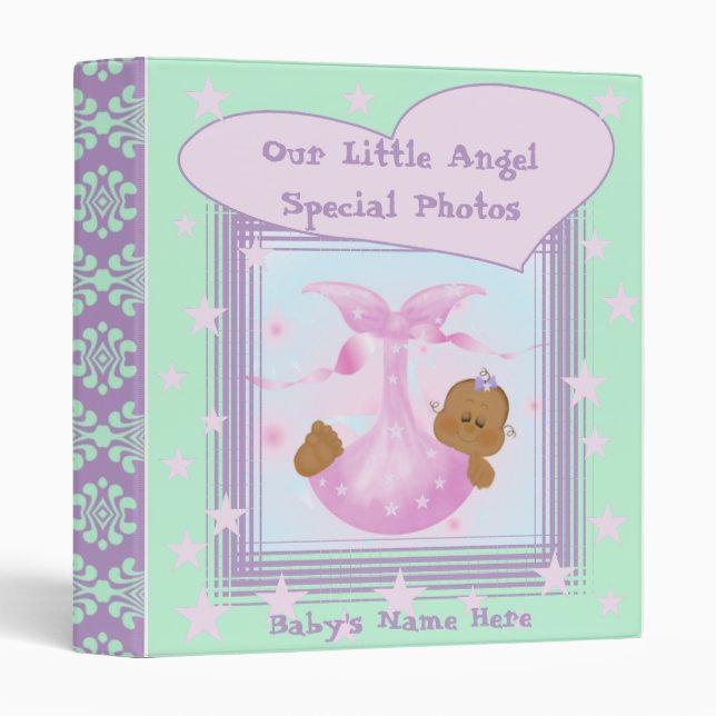 African American Baby Photo Book Binder (Front/Spine)