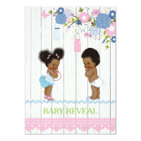 African American Baby Reveal Baby Shower Invitatio Invitation