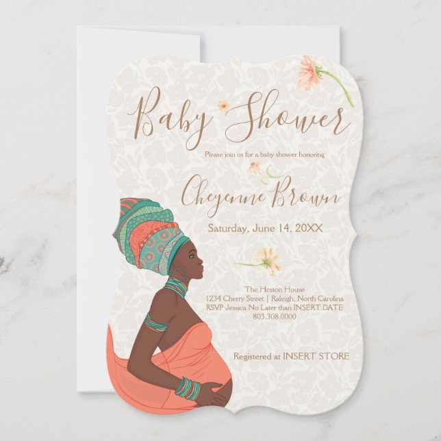 African American Baby Shower Invitation (Front)
