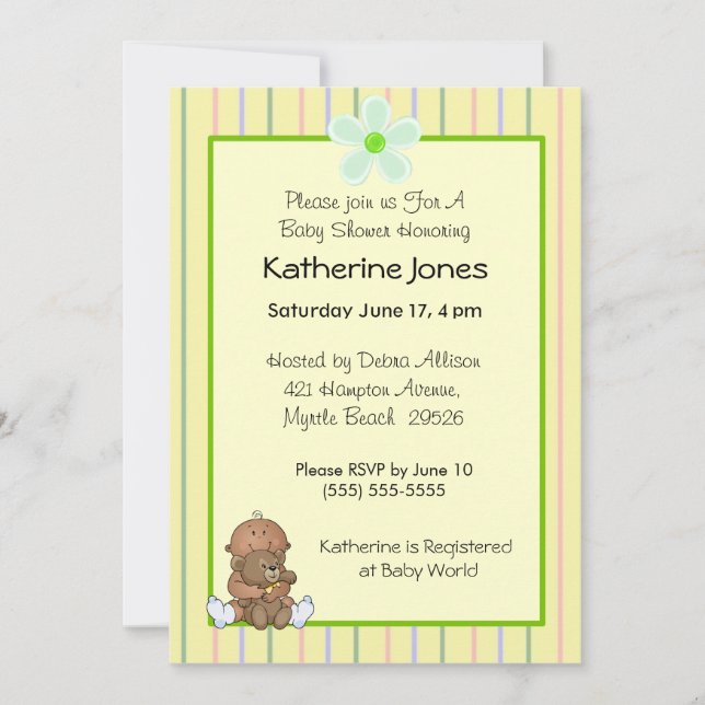 African American Baby Shower Invitations (Front)