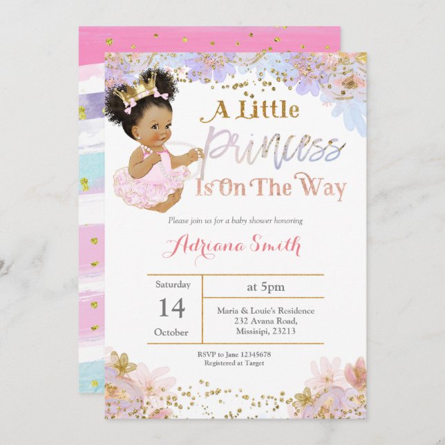 African American Baby Shower invite (Front/Back)