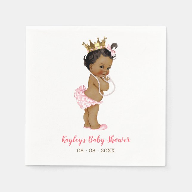 African American Baby Shower Napkin (Front)