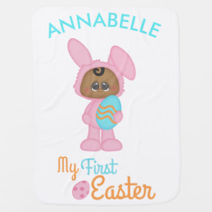 African American Baby's First Easter Baby Blanket