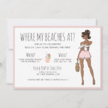African American Bachelorette Beach Party Weekend Invitation at Zazzle