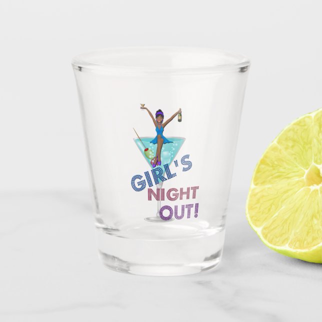 African American Bachelorette Party Shot Glass (Front)