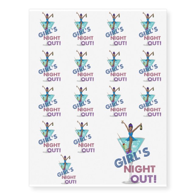 African American Bachelorette Party Temporary Tattoos (Front)