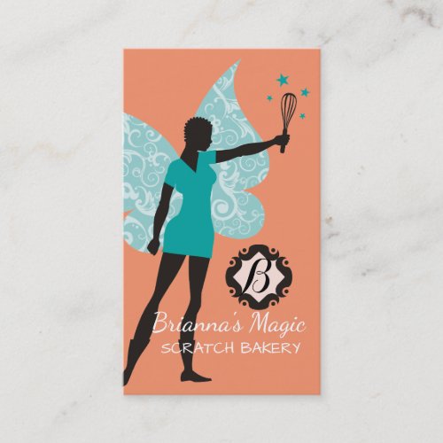 African American baker pastry chef kitchen fairy Business Card