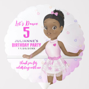 African American Ballerina Birthday Balloon