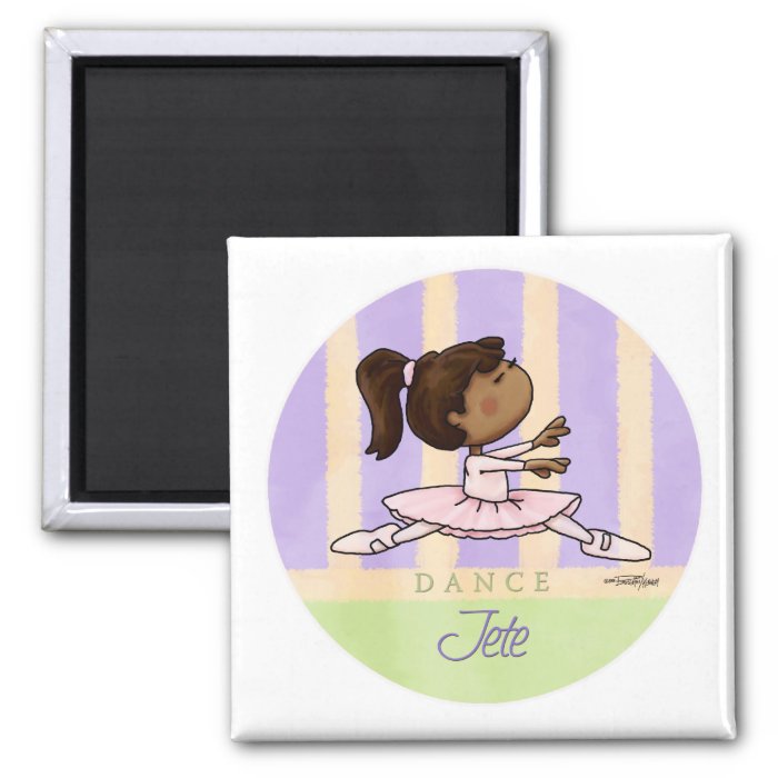 African American Ballerina Dancer Fridge Magnets