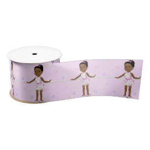 African American Ballerina Satin Ribbon