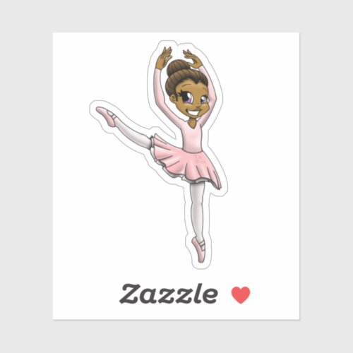 African American Ballerina Sticker