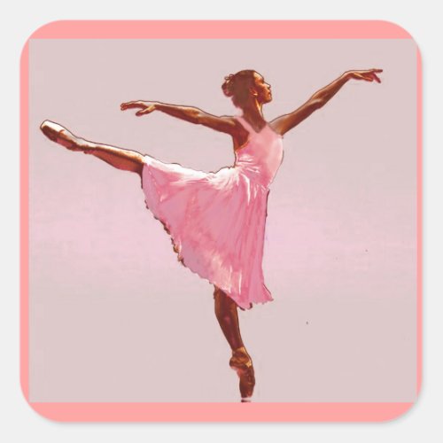 african american ballerina sticker