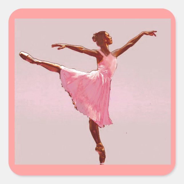 african american ballerina sticker (Front)