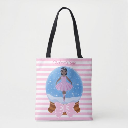 African American Ballerina Theme Tote Bag 