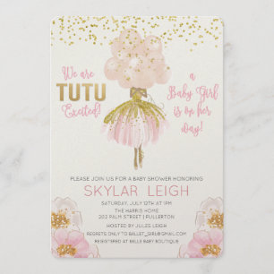 African American Ballet Baby Shower Invitation